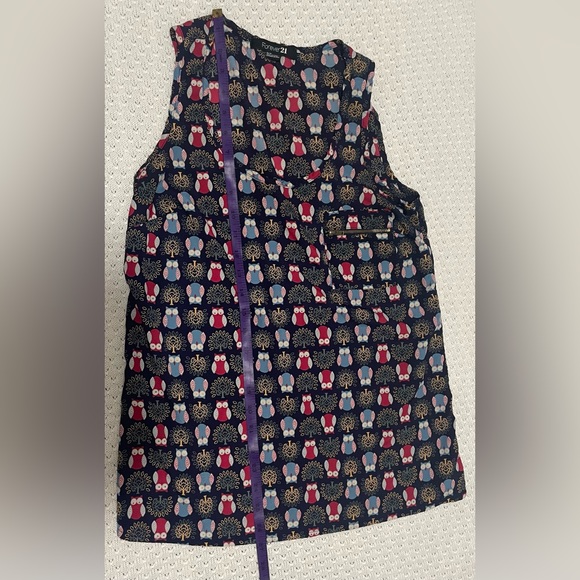 Forever 21 sleeveless owl print blouse - Picture 7 of 7